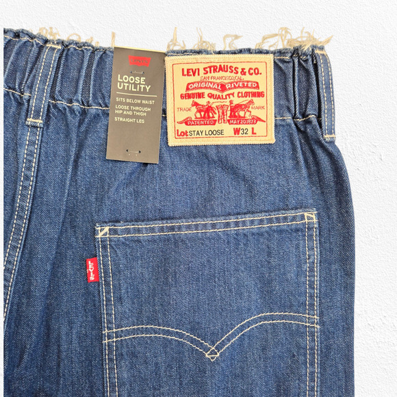 Levi's Loose Utility Straight Leg Workwear Style Medium Wash Baggy Jeans Size 32 - Picture 11 of 14